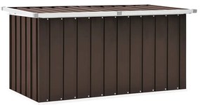 46264 vidaXL Градински сандък за съхранение, кафяв, 129x67x65 см