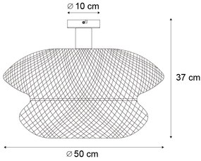 Ориенталска бамбукова таванна лампа - Ostrava Double