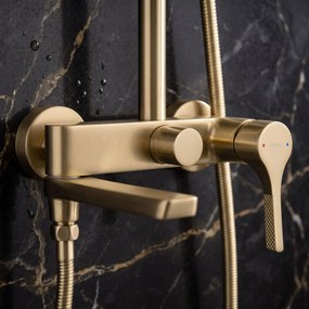 Комплект за душ PREMIUM Rea Maxim Brush Gold