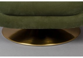 Маслиненозелено кадифено кресло Member - Dutchbone