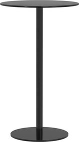 4009309 vidaXL Градинска маса, кръгла, черна, Ø60x105 см, стомана
