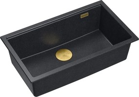 гранитна мивка Logan 110 Black Metallic