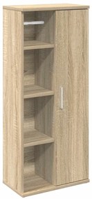 858526 vidaXL Шкаф за баня с държач за ролки, дъб сонома, 39x22x90 см