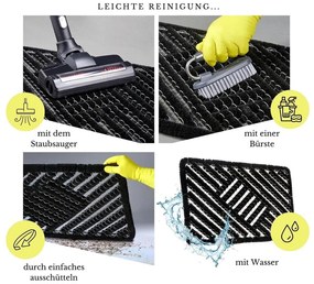 Изтривалка от кокосови влакна 45x75 cm Coco Black – Hanse Home