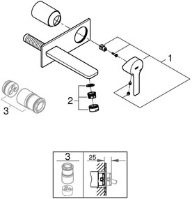 Кран за мивка Grohe Lineare New-Дължина 23 см.-Антрацит Mat