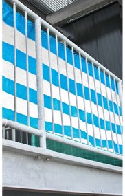 Бяло-син пластмасов балконски параван 500x90 cm – Garden Pleasure