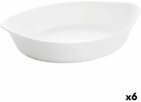 Поднос за сервиране Luminarc Smart Cuisine Овал Бял Cтъкло 28 x 17 cm (6 броя)