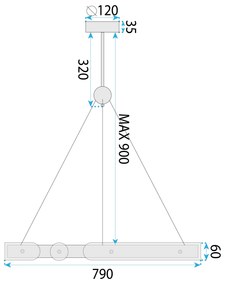 Лампа LED APP1549-cp Gold + Remote Control