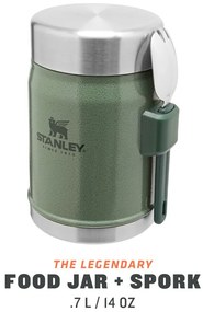 Зелен термос за храна от неръждаема стомана 400 ml Legendary Classic Hammer Tone Green – Stanley