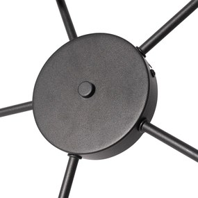 Таванна лампа черна със златен интериор 5-светлина - Multidrum