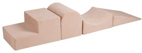 Кремаво кадифено игрище от пяна 45x193x30 cm Montessori – Meowbaby