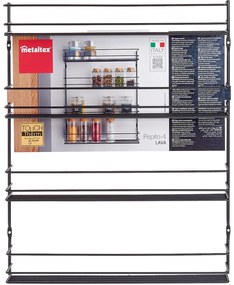 Стенен органайзер за подправки от неръждаема стомана – Metaltex