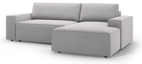 Светлосив разтегателен ъглов диван (десен ъгъл) Jodie – Micadoni Home