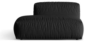 Черен модул за диван (ляв ъгъл) Martina – Micadoni Home