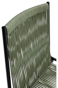 Зелени метални трапезни столове в комплект за подреждане 2 бр. Emily – Marckeric