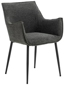 Тъмносив тапициран трапезен стол Bonita – Actona