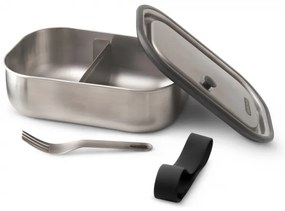 Кутия за храна Black+Blum BAM-SS-L018, 1 l, Правоъгълна, Подходяща за фурна, Без BPA, Неръждаема стомана, Сив