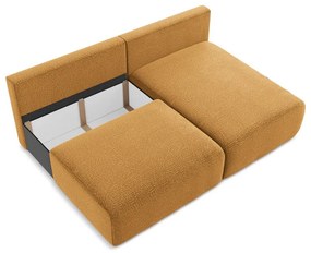 Оранжев разтегателен ъглов диван с място за съхранение (десен ъгъл) Kalena – Makamii