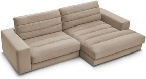 Кафяво-сив кадифен ъглов диван (десен ъгъл) Sierra – Bobochic Paris