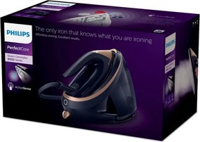 Парогенератор Philips PerfectCare 9000 PSG9050/20, 3100W, 1.8 л, 9 bar, 190 г/мин, 750 г парен удар, AI + камера, SteamGlide Elite, Черен