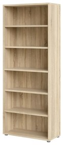 Модулен шкаф за книги в дъбов декор в естествен цвят 89x222 cm Prima - Tvilum