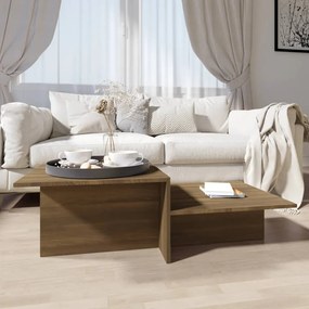 815148 vidaXL Маса за кафе, кафяв дъб, 111,5x50x33 см, инженерно дърво