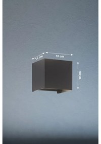 Черна LED светлина за стена - Fischer &amp; Honsel