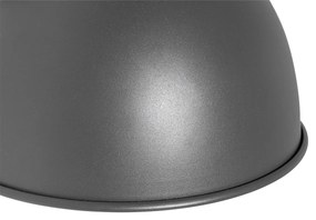 Индустриален външен стенен аплик тъмно сив кръгъл IP44 - Natas