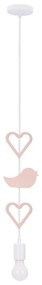 Детска лампа в бяло и розово с метален абажур Single - Candellux Lighting