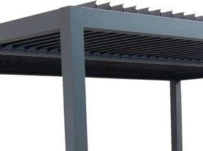 Пергола Hesperide Evonis, Алуминий и стомана, Графит, 4x3 m