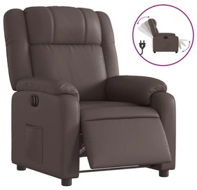 3205138 vidaXL Електрически наклоняем стол, кафяв, изкуствена кожа