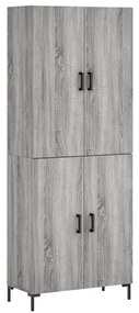 3195681 vidaXL Висок шкаф, сив сонома, 69,5x34x180 см, инженерно дърво