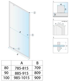 Врати за душ кабини Rea Primo Swing 100 Chrome