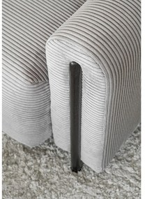 Светлосив сгъваем/с място за съхранение диван от рипсено кадифе 244 cm Arcadova – ELTAP