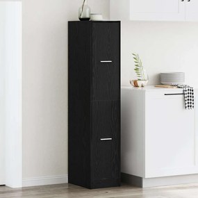 862054 vidaXL Аптекарски шкаф, черен дъб, 30x41x144,5 см, инженерно дърво