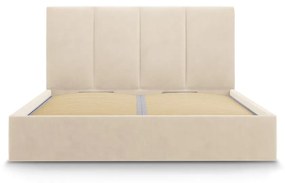 Бежово кадифено двойно легло , 180 x 200 cm Juniper - Mazzini Beds