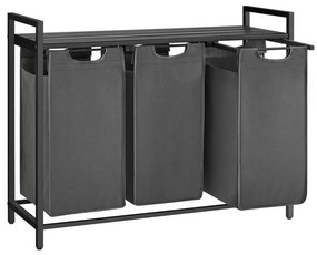 Кош за пране REX черен/сив