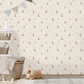 Тапет – Горски лисици и дървета