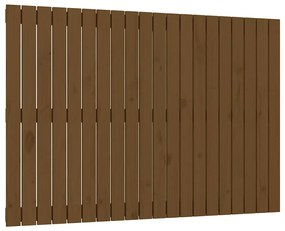 824891 vidaXL Стенна табла за спалня, меденокафява, 127,5x3x90 см, бор масив