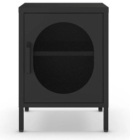 Черно метално нощно шкафче Diora – Marckeric