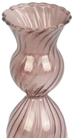 Свещник от кафяво стъкло, височина 17 cm Swirl - PT LIVING