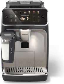 Кафеавтомат Philips EP5547/90 LatteGo, 1500W, 15 bar, 1.8 л, 20 напитки, Керамична мелачка с 12 нива, TFT, AquaClean, SilentBrew, AromaExtract, ExtraShot, Черен/Бежов