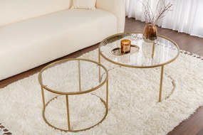 Комплект масички за кафе Aurum, цвят Златен Прозрачен