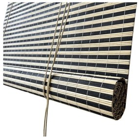 Бамбукова ролетна щора в черен и естествен цвят 200x160 cm Vela – Gardinia
