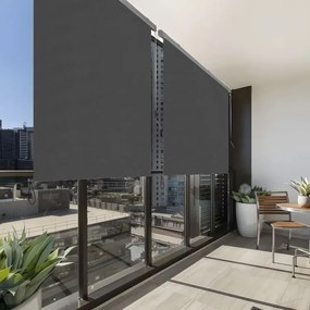 Вертикална тента за балкон 171 x 240 cm - засенчваща ролетна щора за балкон и тераса, сива