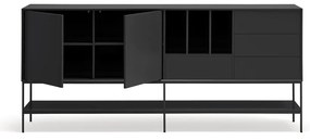 Черен скрин 220x98x45 cm Platt – Teulat