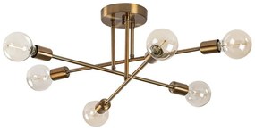 Осветително тяло за таван в златист цвят 64x64 cm Flower – Opviq lights