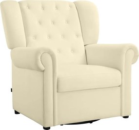 Бяло кадифено люлеещо се кресло Lillyse – Støraa