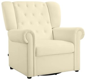 Бяло кадифено люлеещо се кресло Lillyse – Støraa