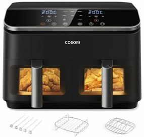 Фритюрник без Мазнина Cosori Dual Basket 8.5 Chef Edition Черен 8,5 L